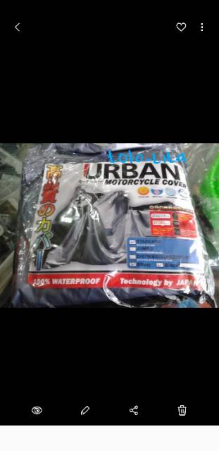 Cover Motor Urban Standard buat motor scoopy,beat,mio,vespa dan sejenisnya/motor bebek matic