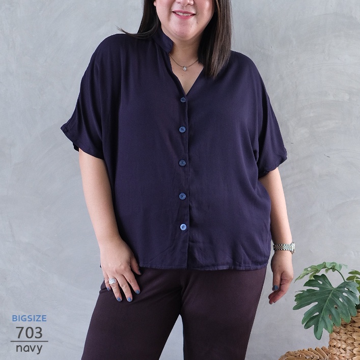 ARENA - Vneck Bigsize Wanita Blouse Oversize