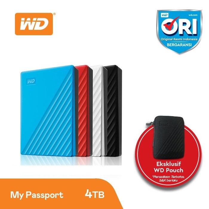 Hardisk Eksternal WD My Passport 4TB Slim