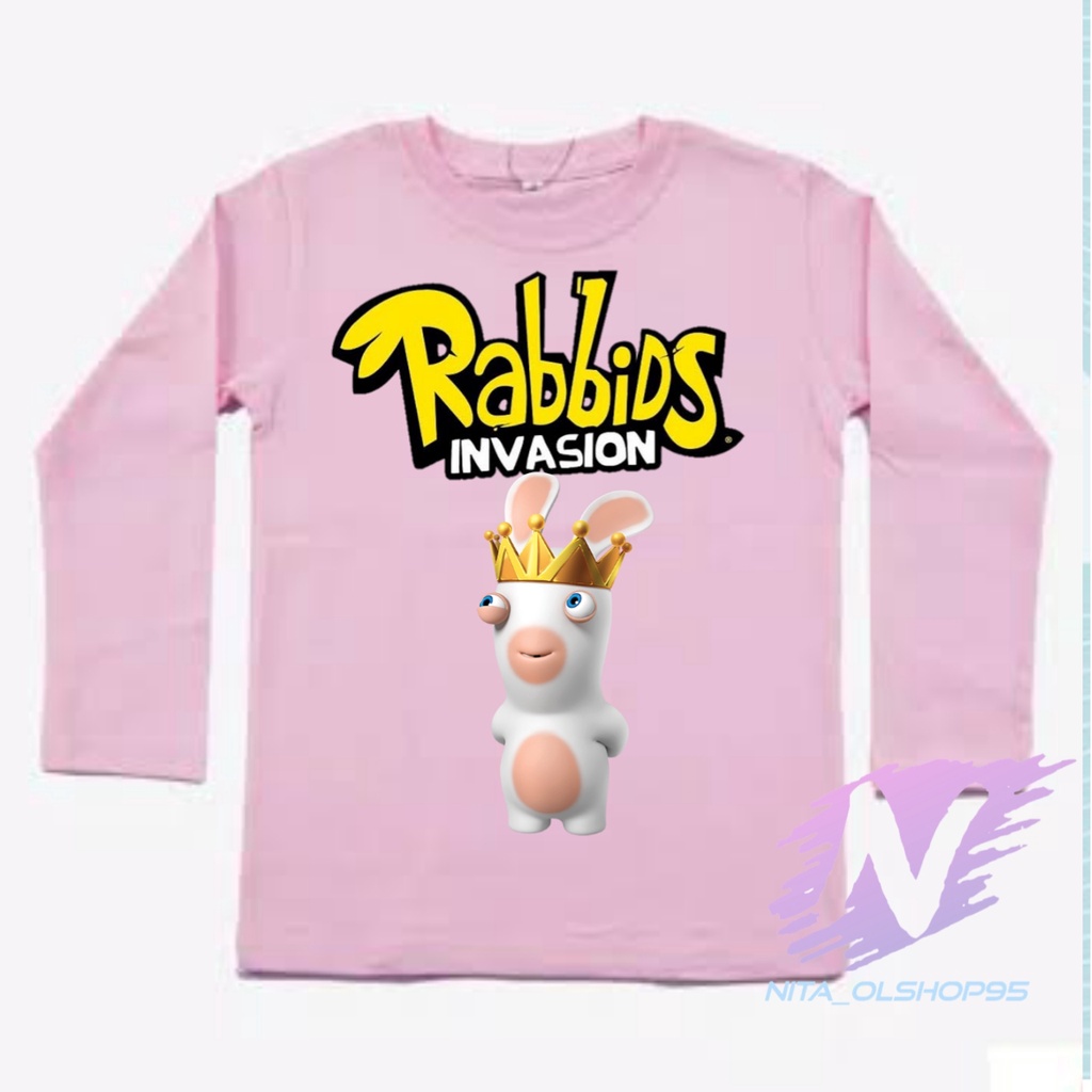 kaos rabbids baju kaos anak rabbid invasion kaos lengan panjang