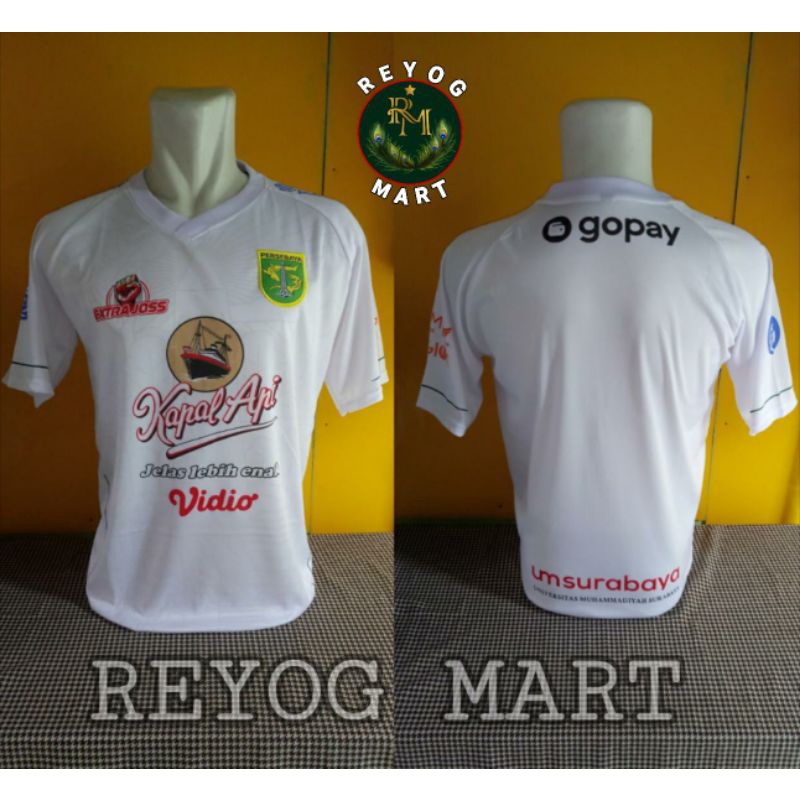 JERSEY PERSEBAYA AWAY 2021 - 2022 BRI LIGA 1 PUTIH TERBARU LOKAL