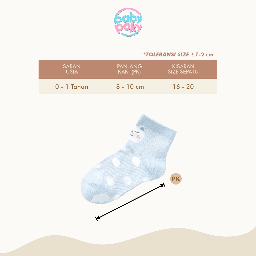 (0-6 bulan) COD KAOS KAKI KARAKTER HEWAN CUTE ANIMAL ANAK BAYI LAKI-LAKI PEREMPUAN LUCU IMPORT