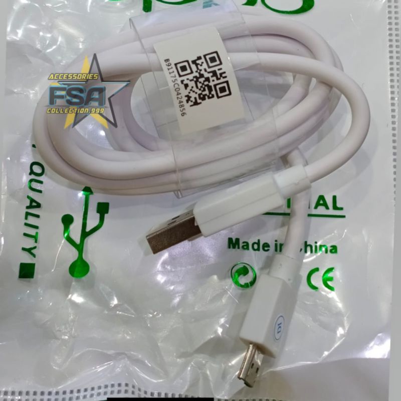 KABEL DATA OPPO F7 ORIGINAL MICRO USB VOOC (kemasan Plastik)