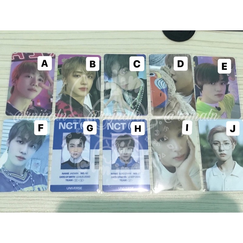 PC Photocard NCT Jaemin Mulet Cimol Haechan Ceker Boneka Dagu Chenle Basket Sungchan idc Universe Re