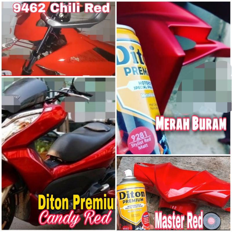 DITON Premium Pilok Pilox Warna Merah dan Pink ( Maroon, Merah Cabe, Pink Magenta, Candytone Red, Candy Pink, Flouorescent Red, Pink Stabilo, Pastel Pink, Mio Pink, Scoopy Pink, dll ) 400cc/400ml