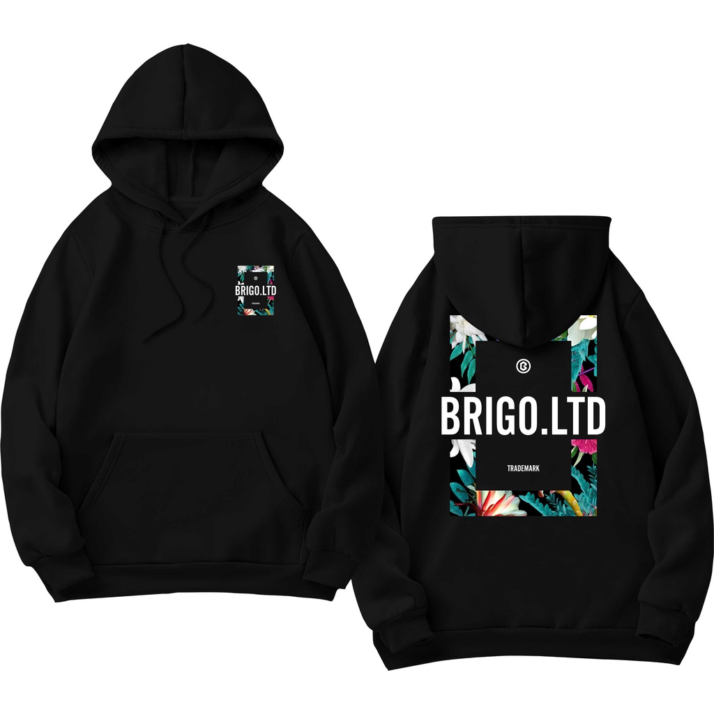 Sweater Hoodie BRIGO LOWER Sablon DTF Fleece Cotton II BRIGO Jumper Hoodie FLOWER II M-XXL (Pria &amp; Wanita) Free stiker&amp;Gantungan Kunci