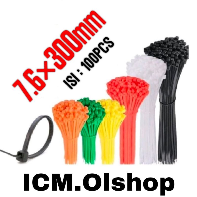 CABLE Tie/Kabel Ties 7.6x 300( Panjang 30cm) isi 100 PCS⭐ ICM ⭐