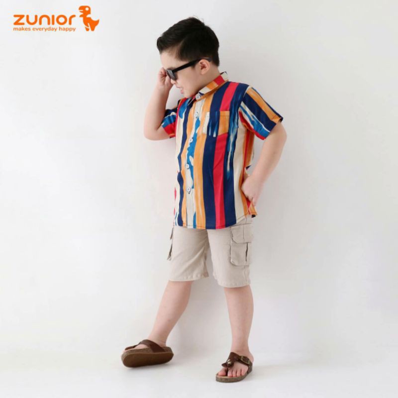 Pendek Cargo Anak Zunior Premium Cream