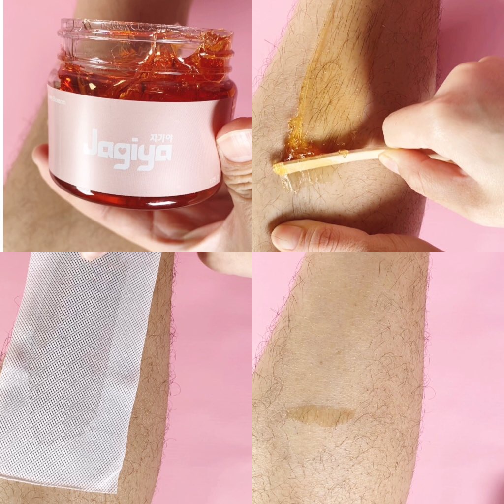 Jagiya Wax Sakura Cherry Blossom Waxing Kit / Sugar wax / Penghilang bulu / Perontok Bulu Kaki, Bulu Tangan BPOM