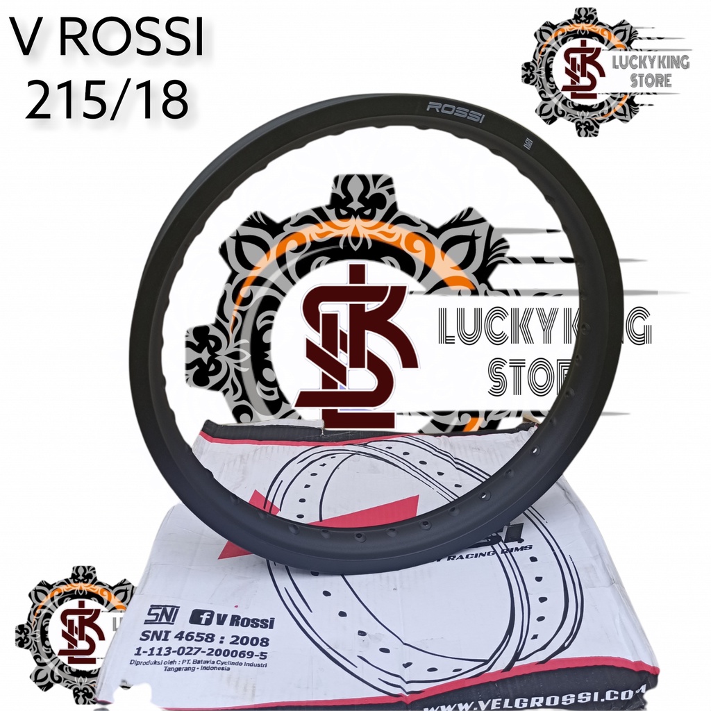 Vleg rossi ring 18 / 215 hitam doff