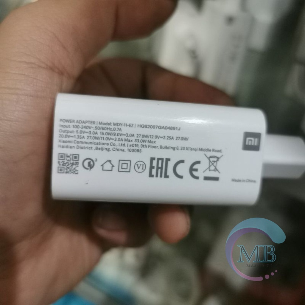 CHANGER Cashan tc XIAOMI 33WATT TURBO CHARGE Redmi mi note10 Redmi note10pro note10s Redmi note11 Redmi note11pro  mi10 mi11 mi11 pro POCO F2  POCO F2PRO ORIGINAL MB3670