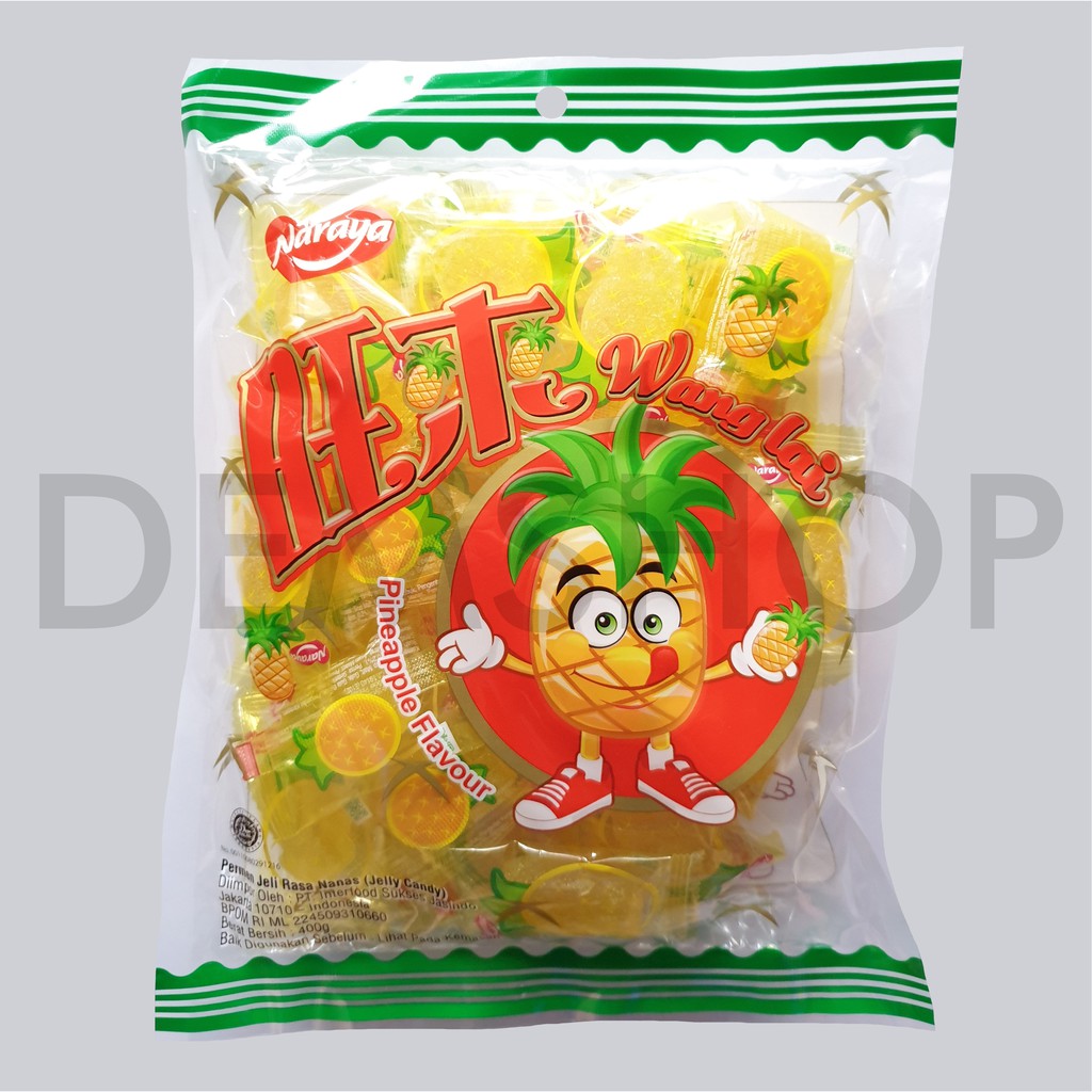 

Jelly Nanas Naraya / Permen Manisan Wang Lai Jeli Netto - 400 Gram