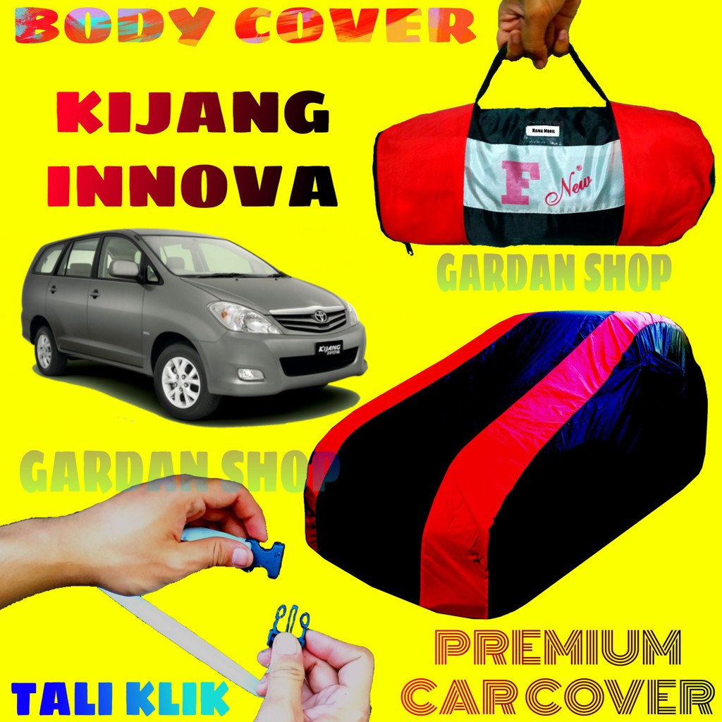 Body Cover KIJANG INNOVA Sarung MERAH Penutup Pelindung Bodi Mobil Toyota Innova Waterproof PREMIUM