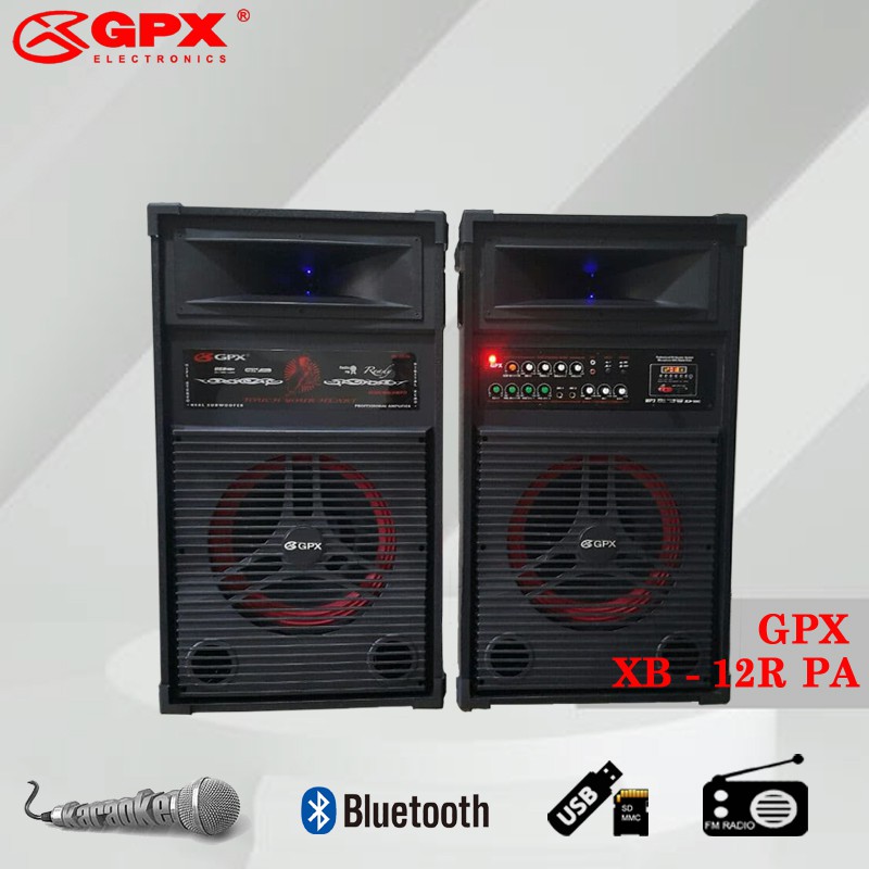 Speaker Aktif GPX XB 12R PA / XB12RPA  HIFI Stereo Active Speaker