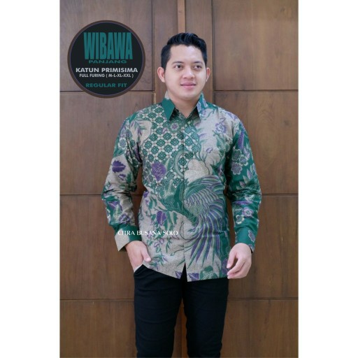 Wibawa Kemeja Batik Pria Regular Fit Full Furing Bahan Katun Primisima
