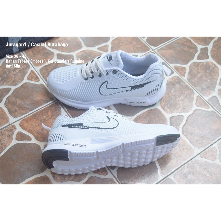 Sepatu NK Air Zoom Pegasus Putih - Cewek Cowok