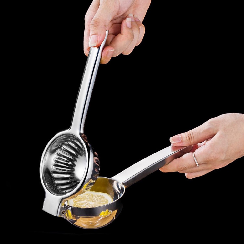 [Elegan] Alat Peras Jeruk Lemon Manual Masak Dapur Stainless Steel Citrus Press