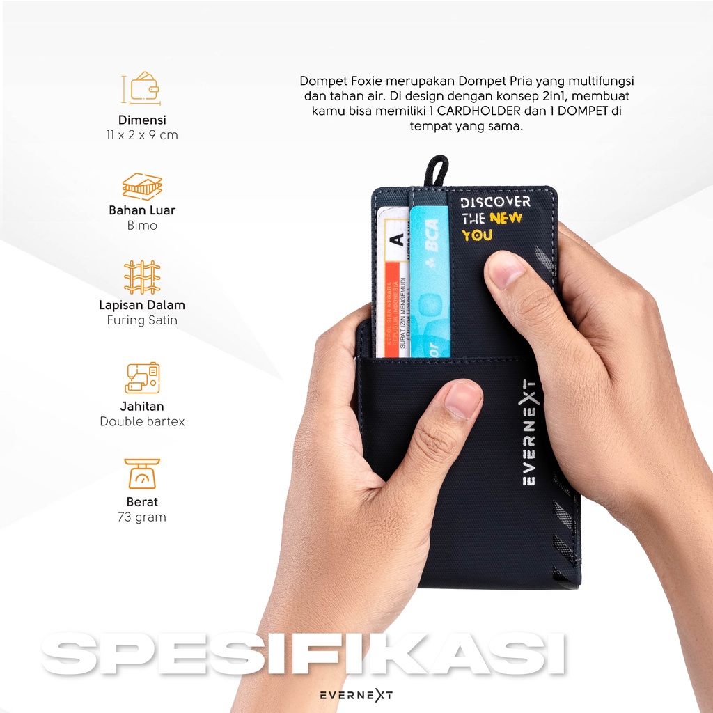 Dompet Lipat Premium Footage Pria Waterproof Dompet Lipat Pria Terbaru