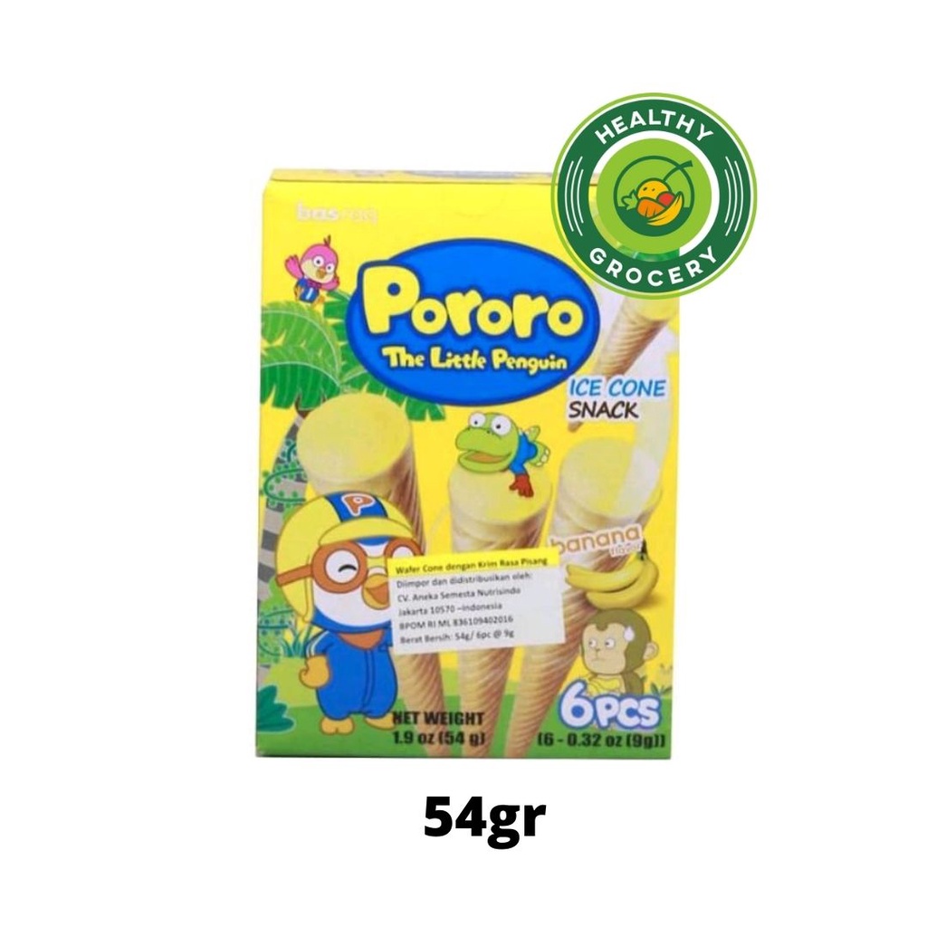 Pororo The Little Penguin Ice Cone Snack 54gr All Varian