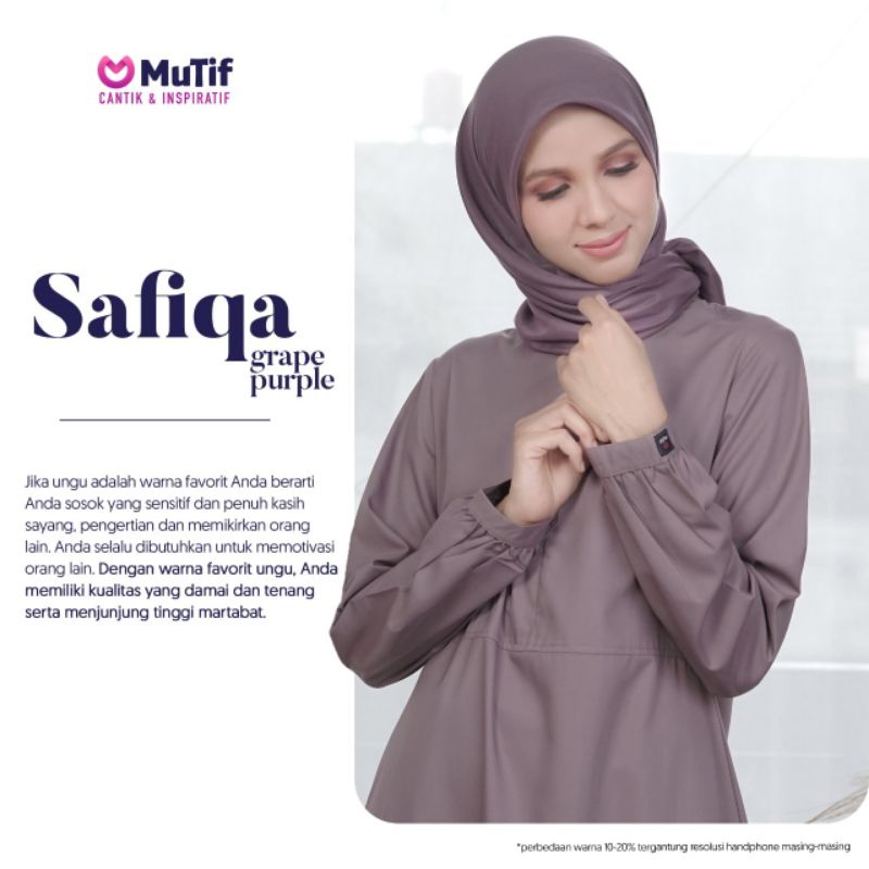 Safiqa Grape Purple Mutif Bahan Katun Adem Terbaru