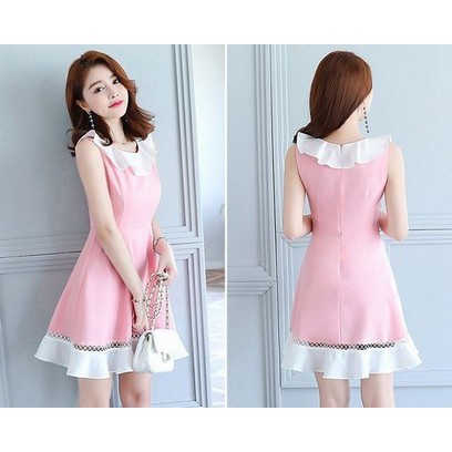 READY STOCK Dress Import Sexy Party Mini Gaun Pesta Putih Pink Baju Korea Mermaid Wanita Murah