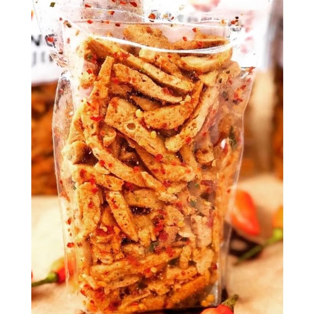 

basreng sangat pedas spesial bumbu kacang plus extra daun jeruk netto 100 Gram Harga Riseller