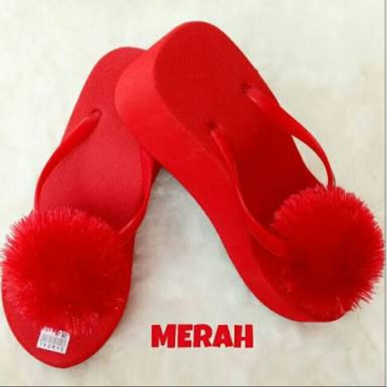 Wedges Pompom 7 cm