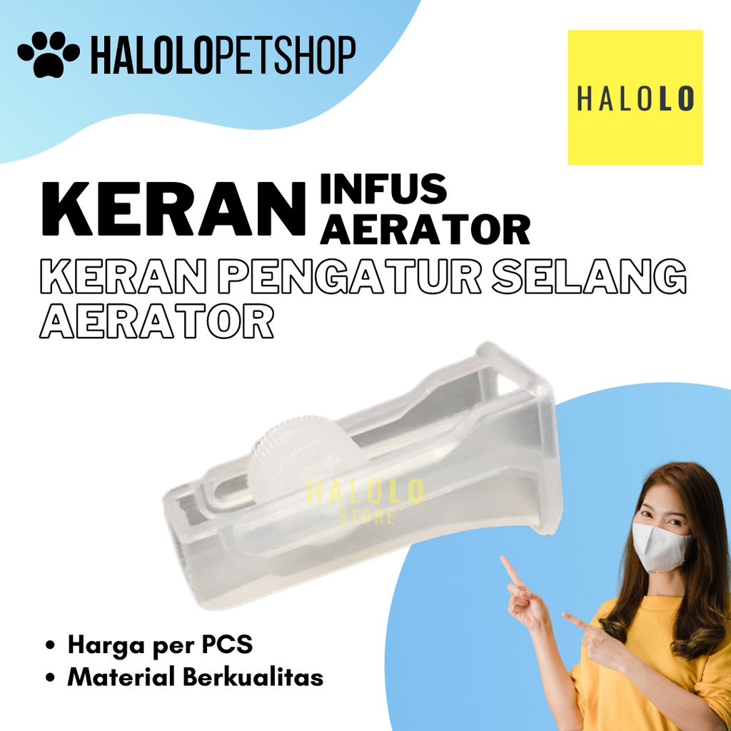 Kran Infus Pengatur Selang Udara Keran Infus Aerator Aquarium