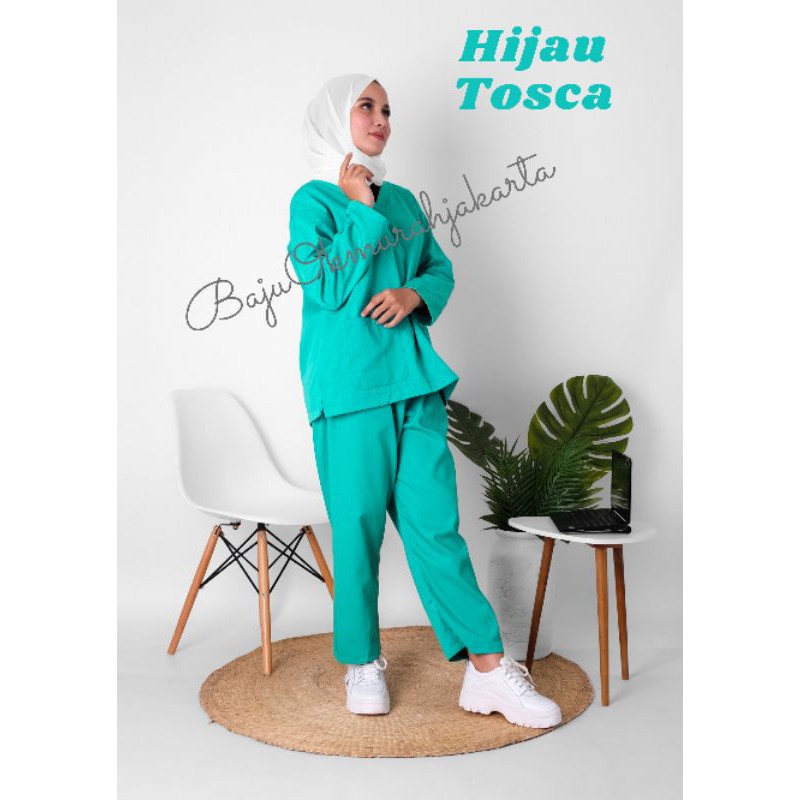 Baju OK / Baju Jaga Warna HIJAU TOSCA