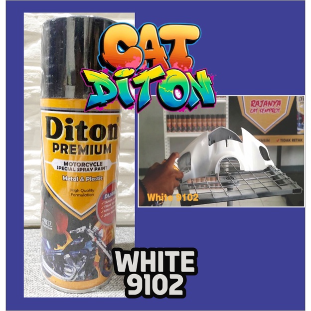 Cat Pilox Diton Premium 9102 white putih 400cc pilok motor mobil