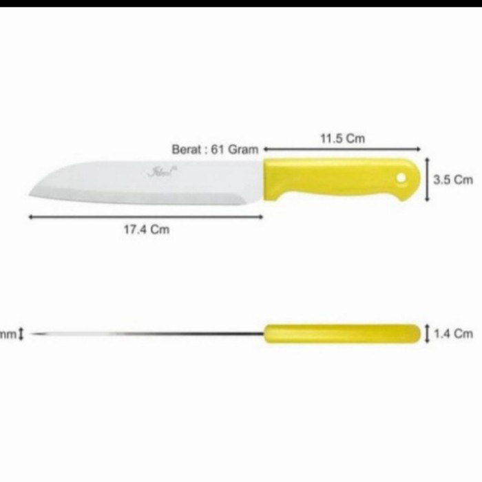 Pisau dapur stainless ideal 5&quot; warna warni id 117 murah dan tajam