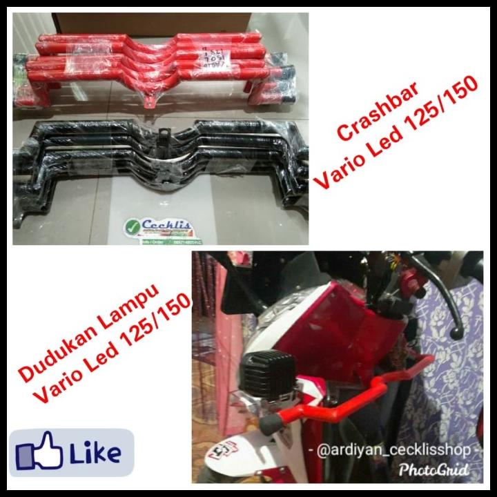 Crashbar Vario 125 150 Led Dudukan Lampu Tubular Vario