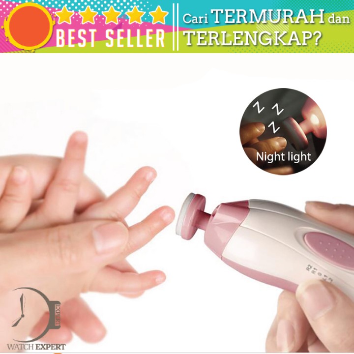 BISA COD Alat Potong Kuku Bayi Gunting Kuku Bayi Electric Baby Nail Trimmer - SA-29042 - Pink