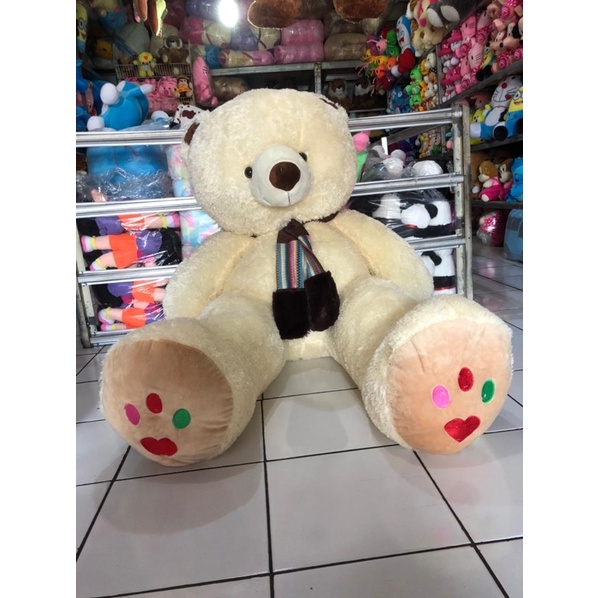 Boneka Teddy Bear FLUFFY PLUFY TELAPAK PREMIUM 1.8Meter Label SNI