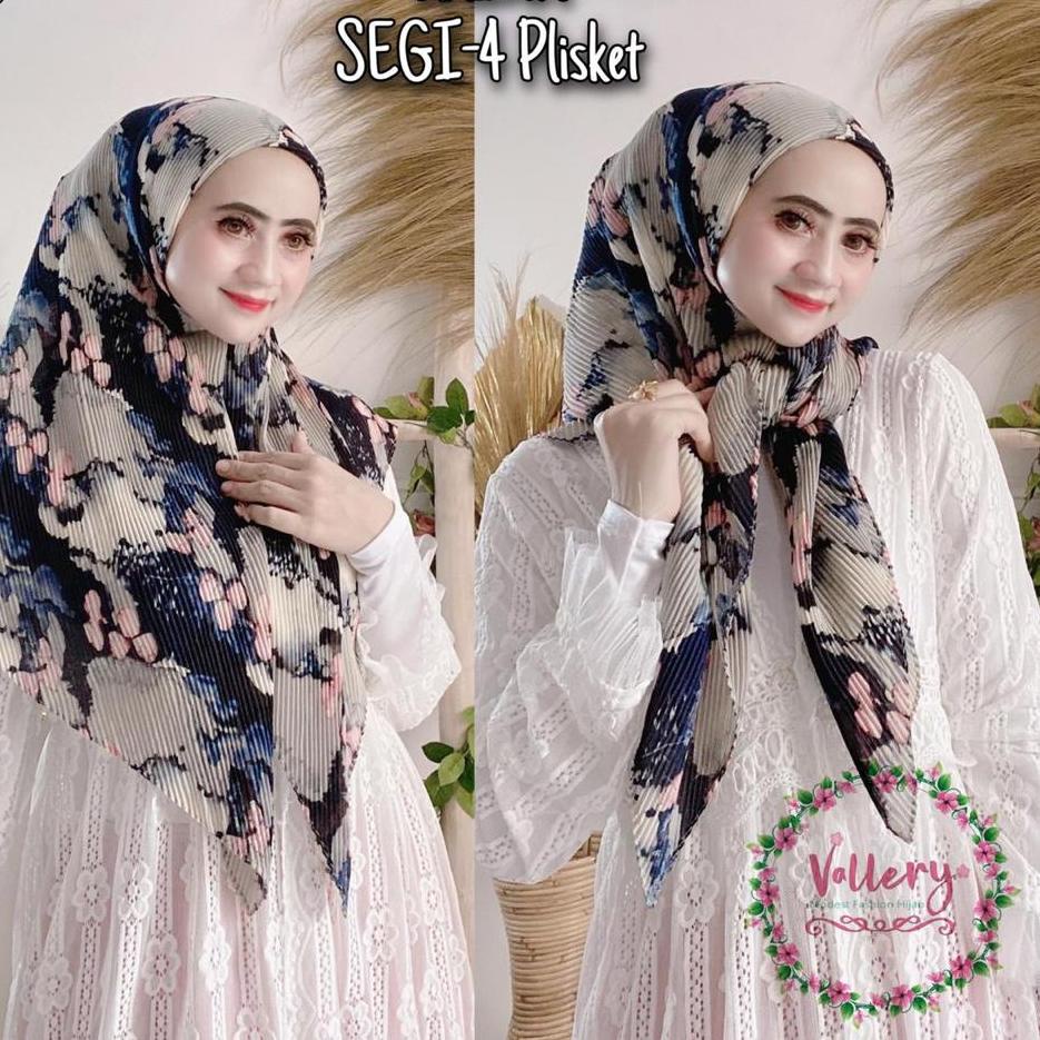 ✱ Jilbab Segiempat Segi Empat Plisket Rubby Raina Ori Vallery Hijab ☀
