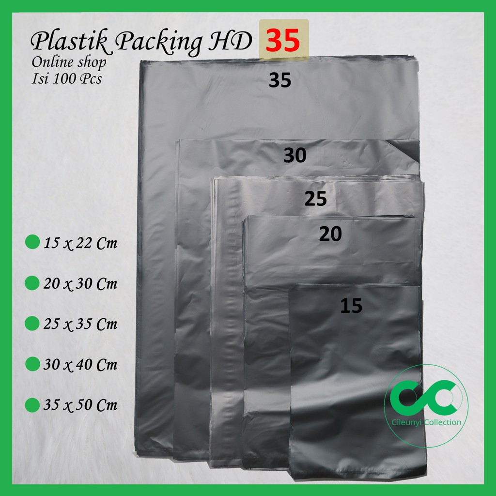 [Isi 100] Ukuran 35 x 50 Cm Plastik Olshop Packing Silver Tebal 0,45 Micron Paket Toko Online Shop