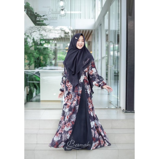 GAMIS ALANA MAWAR BERMERK SYARI