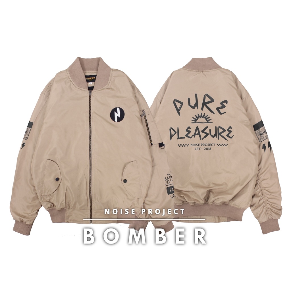 Jaket Bomber NOISE / Jaket Bomber Pria / Jaket Bomber Wanita Available M L XL Casual Good Brand Quality (Fulltag) Realpict