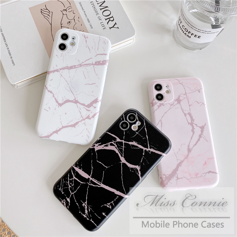 Soft Case Bahan Silikon Motif Marmer Untuk Iphone 11 12 8plus 7plus 8 7 6 6s Plus 11 12 pro Max Xr X Xs Max Se 2020 12 mini