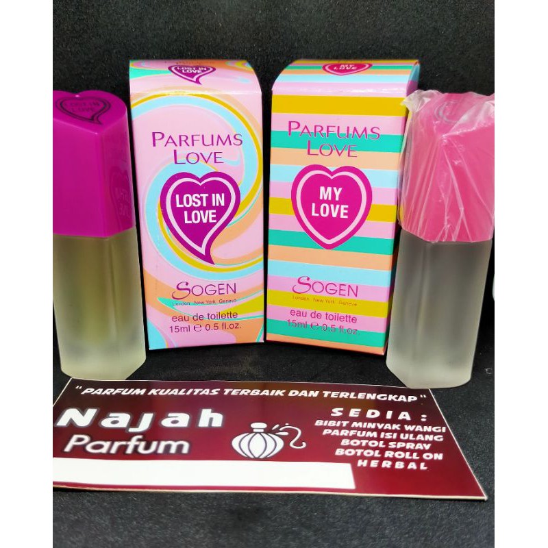 Parfum Lost in love & My love eau de toilette Parfum Sogen Parfum wanita fresh sweet