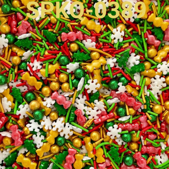 

SPKQ-0389 SPRINKLE SPRINKEL 250GR PERMEN SNOWFLAKE POHON NATAL OBRAL DISKON