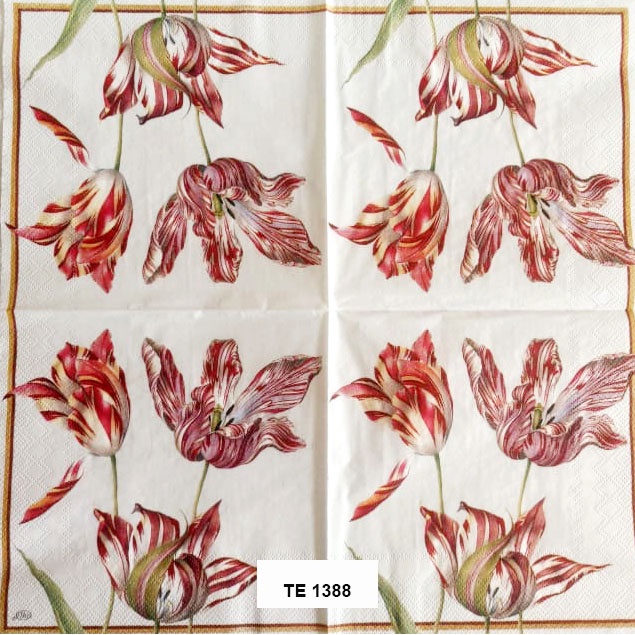 Tisu Napkin Kerajinan Decoupage Eropa 33X33 CM TE 1388 TTS