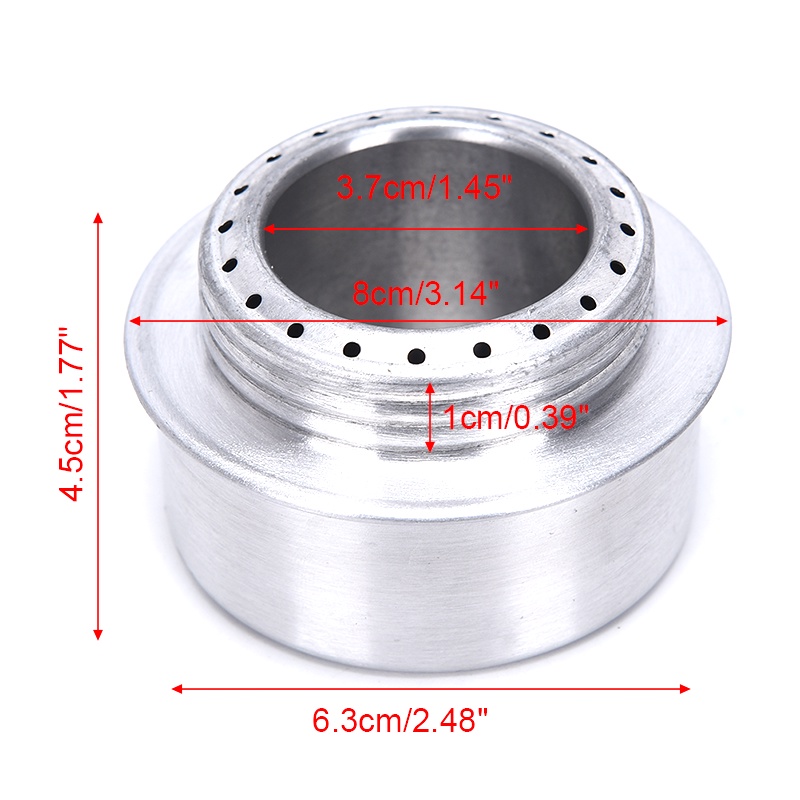 Deid Kompor Alkohol Mini Portable Bahan Aluminum Alloy Untuk Outdoor / Camping / Piknik / Hiking