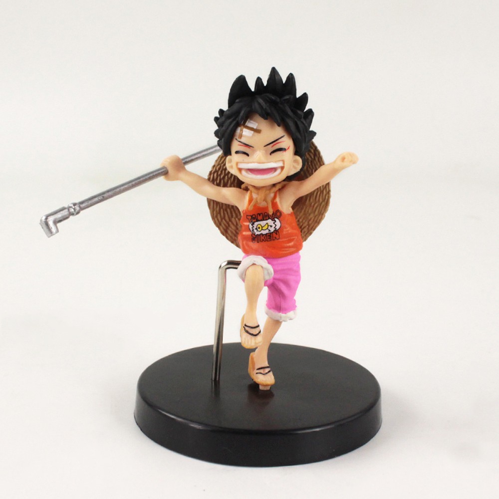 Lanfy Mainan Action Figure Model Anime Monkey D Luffy Ace 9-10cm Untuk Koleksi