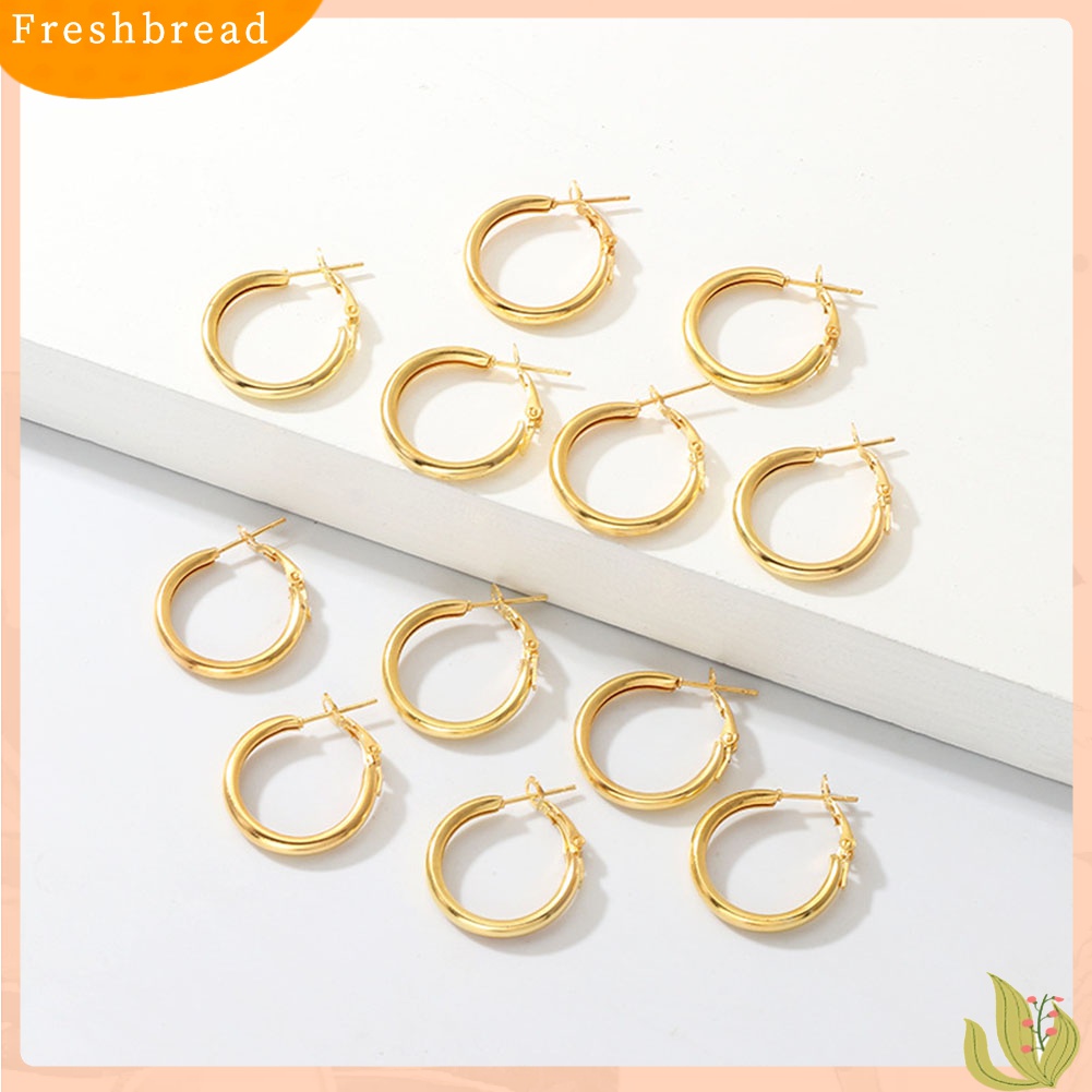 Terlaris 12Pcs/Set Fashion Women Circle Dangle Hoop Earrings Piercing Party Jewelry Gift