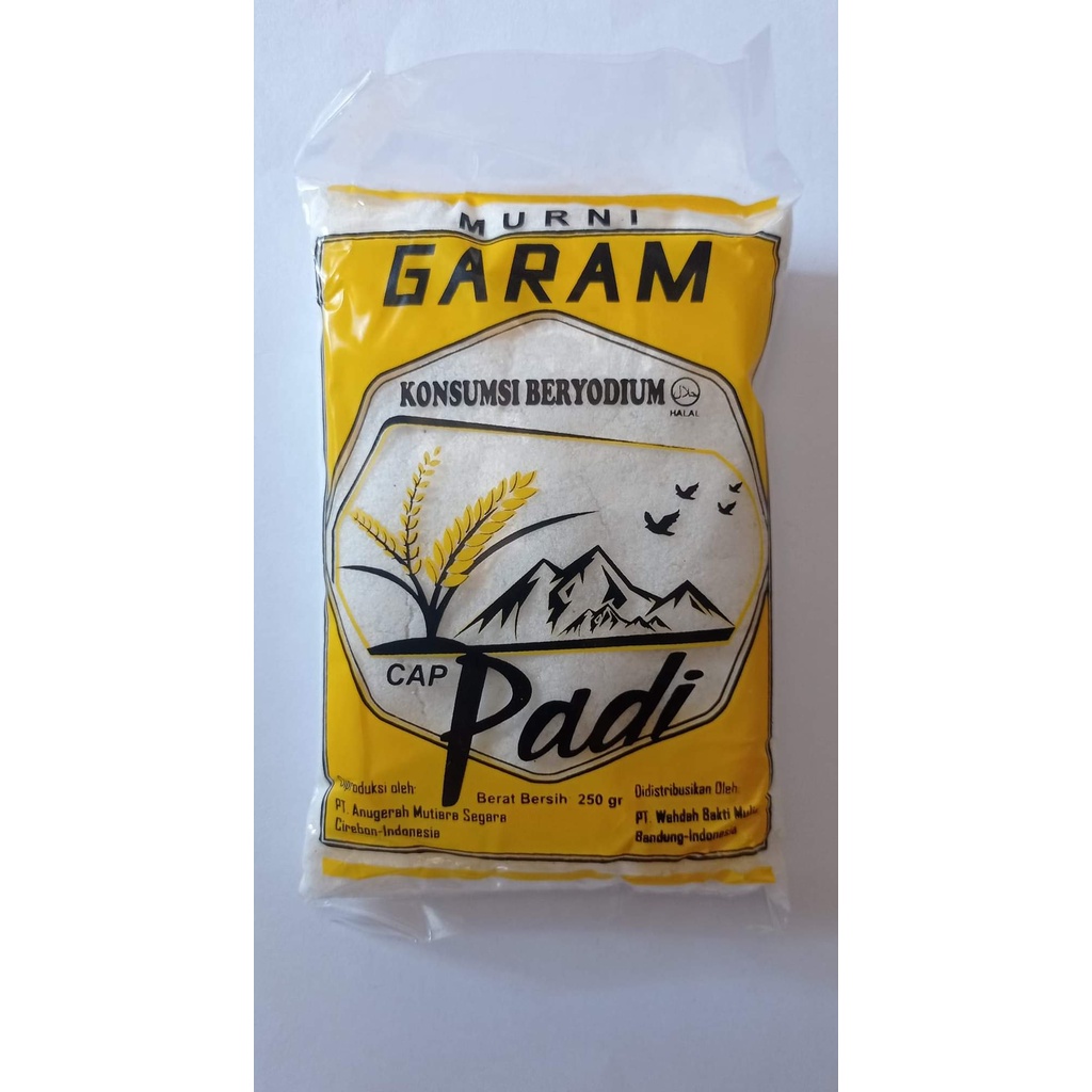 

Garam cap padi isi 4 250gr/garam beryodium/bumbu dapur