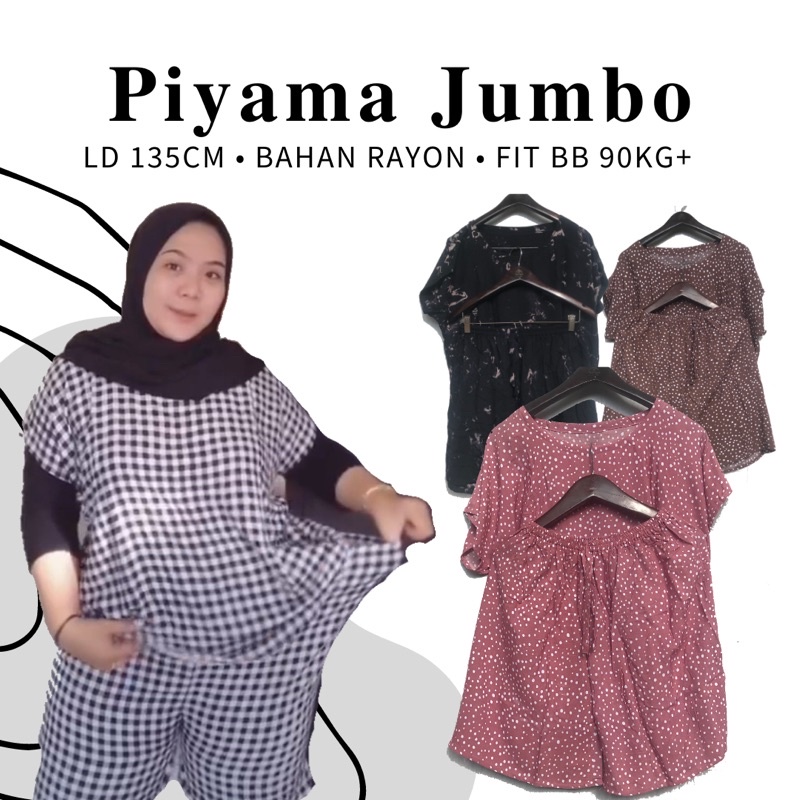 piyama jumbo ld 130 / babydoll jumbo ld 130 / baju tidur jumbo ld 130