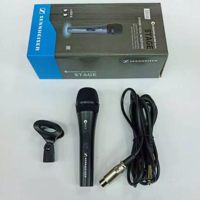 Mic Kabel Sennheiser E835S Semi Original Grade A++ - Hitam