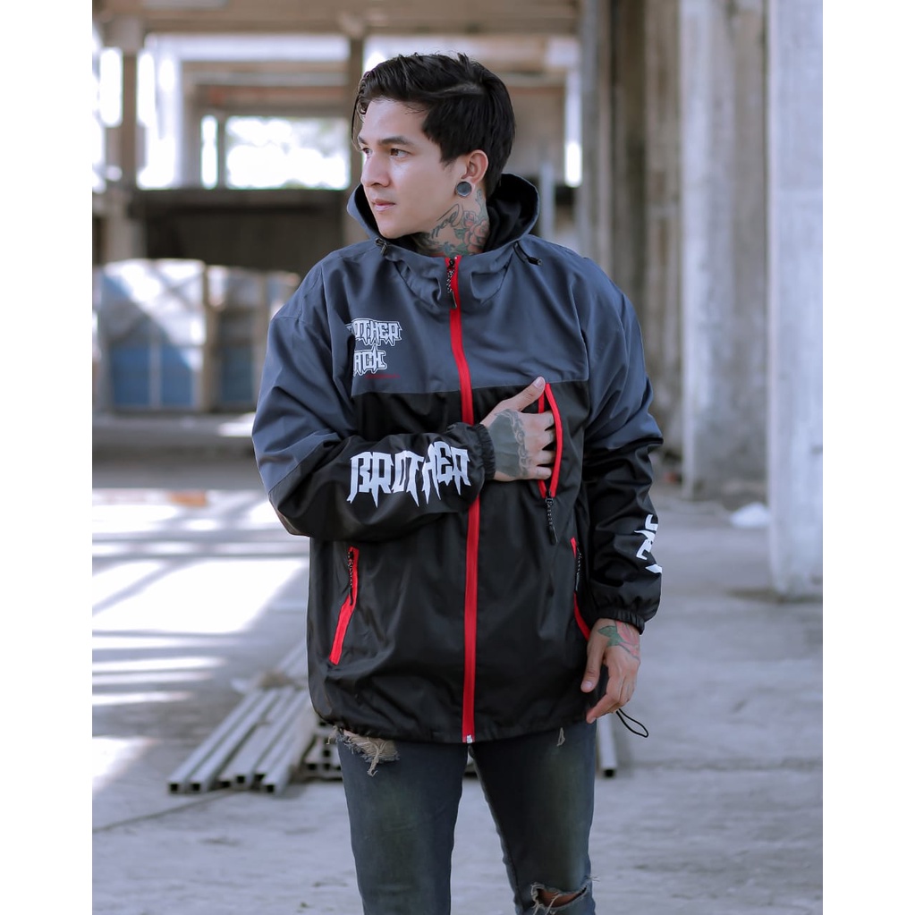 ERVINA BAJU GROSIR JAKET PARASUT OUTDOOR KOMBINASI SOFT PARASUT BROTHER  JACK // JAKET PRIA GUNUNG B