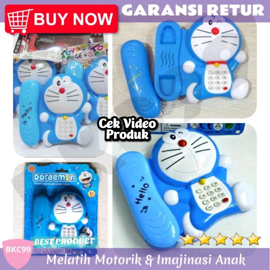E59 Mainan Anak Perempuan Laki Laki Telepon HP Handphone Doraemon
